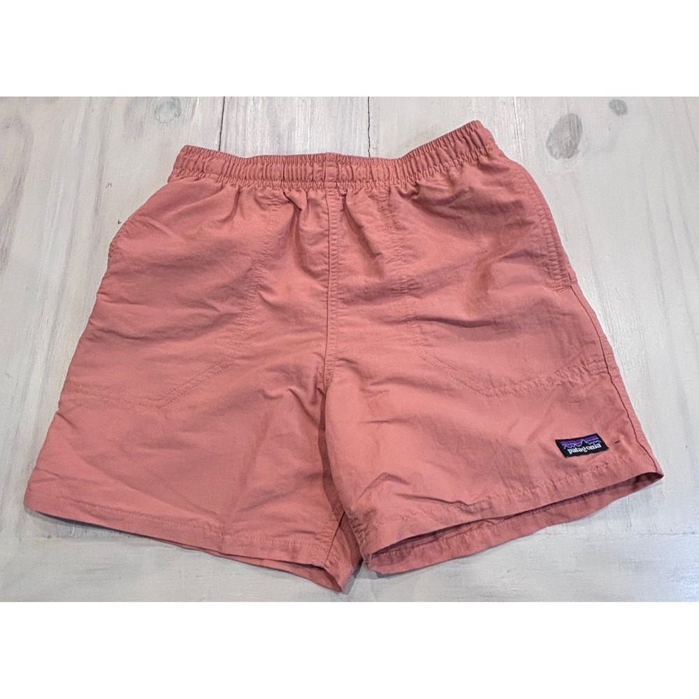 Patagonia Kids Large Baggies Shorts Salmon Coral Mesh Liner Swim Trunks Gorpcore